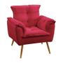 Imagem de Poltrona Decorativa Opala Suede Vermelho Aradecor