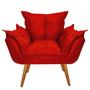 Imagem de Poltrona Decorativa Opalla Paloma Suede Vermelho