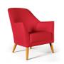 Imagem de Poltrona Decorativa Orion com Puff Quasar Sued Vermelho Aradecor