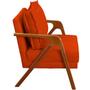 Imagem de Poltrona Decorativa Para Sala Cadeira Reforçada Shine Madeira Maciça Suede