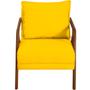 Imagem de Poltrona Decorativa Para Sala Cadeira Reforçada Shine Madeira Maciça Suede Cores