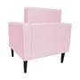 Imagem de Poltrona Decorativa Para Sala de Estar Leticia Slim Suede Rosa Bebe - LM DECOR