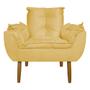 Imagem de Poltrona Decorativa para Sala de Estar Opala Suede Amarelo - Montanaris Decor