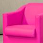 Imagem de Poltrona Decorativa Para Sala e Escritório Laura material sintético Pink - Lyam Decor