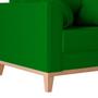 Imagem de Poltrona Decorativa Pes e Base em Madeira Beny Suede Verde