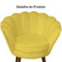 Imagem de Poltrona Decorativa Pétala Amarelo - DS ESTOFADOS