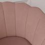 Imagem de Poltrona Decorativa Pétala Sala de Estar Tecido Veludo Rose Kimi Decor