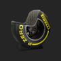 Imagem de Poltrona Decorativa Pneu Wheel Seat P Zero Preto/Amarelo G53 - Gran Belo