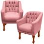 Imagem de Poltrona Decorativa Resistente Recepção Clinicas Salão de Beleza Escritórios  Grecia Nanda Decor Sintetico Bege