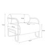Imagem de Poltrona Decorativa Sala de Estar Polatsk Base Industrial de Ferro Bouclê Off White G33 - Gran Belo