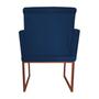 Imagem de Poltrona Decorativa Sala Recepção Klara Base Bronze Suede