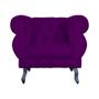 Imagem de Poltrona Decorativa Sala Recepção Maya Suede Roxo LM DECOR