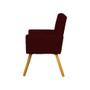 Imagem de Poltrona Decorativa Sofá Camila Quarto Sala Estar Salão Beleza Suede Vermelho Bordô - Dl Decor