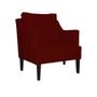 Imagem de Poltrona Decorativa Stefanie Suede Marsala Pés Madeira Ms Decor