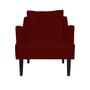 Imagem de Poltrona Decorativa Stefanie Suede Marsala Pés Madeira Mz Decor