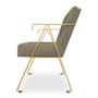 Imagem de Poltrona Decorativa Taina Suede Base Metálica Industrial Dourado - Pallazio