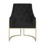 Imagem de Poltrona Decorativa Vick Suede Preto Base Dourada Ms Decor