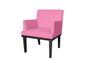 Imagem de Poltrona Decorativa Vitória Suede Rosa Pés Madeira Ms Decor