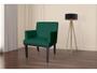 Imagem de Poltrona Decorativa Vitória Suede Verde Pés Madeira Mz Decor