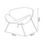 Imagem de Poltrona Design Trevo Suede Preto Base Inox