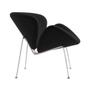 Imagem de Poltrona Design Trevo Suede Preto Base Inox