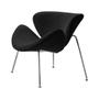 Imagem de Poltrona Design Trevo Suede Preto Base Inox