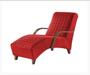 Imagem de Poltrona Divan Chaise Com Braços Vermelho Sued