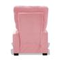 Imagem de Poltrona Dubai Cadeira Reclinável Sala De Estar Salão Clínica Consultório Suede Veludo Rosa