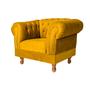 Imagem de Poltrona Duque Chesterfield Capitonê - Suede  Amarelo Ouro