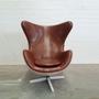 Imagem de Poltrona Egg Arne Jacobsen Aluminio Relax Com Trava Bicolor