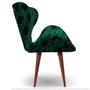 Imagem de Poltrona Egg Floral Preto E Verde Cadeira Decorativa com Base Fixa