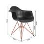 Imagem de Poltrona Eiffel Eames Preta com Braço Daw em Ferro Cobre
