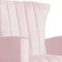 Imagem de Poltrona Estofada de Balanço Sala Quarto Melinda Suede Rosa Bebe - DL DECOR