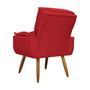 Imagem de Poltrona Estofada Decorativa Pés Palito Para Recepção Emília Plus Suede Vermelho - DL Decor