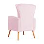 Imagem de Poltrona Estofada Pés Palito Sala de Estar Melinda Suede Rosa Bebe - LM DECOR