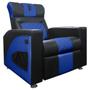 Imagem de Poltrona Gamer Sparta Reclinável com Carregador USB Preto/Azul SOFA STORE