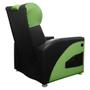 Imagem de Poltrona Gamer Streamer Sparta com Carregador USB material sintético Preto/verde SOFA STORE