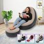Poltrona Inflável Confort lounge com Pufe Sofá confortável com encosto para os pés - SoftLounge Imagem de Poltrona Inflável Confort lounge com Pufe Sofá confortável com encosto para os pés