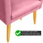 Imagem de Poltrona Maitê Decorativa Matelassê Suede Rosa