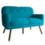 Imagem de Poltrona Namoradeira Decorativa Sofá Confort Azul Turquesa