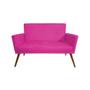 Imagem de Poltrona Namoradeira Nina com Base Rosa Pink SLK Decor