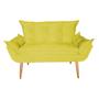 Imagem de Poltrona Namoradeira Opala Suede Amarelo - Marcussi Decor