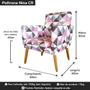 Imagem de Poltrona Nina para Sala de Jantar Rodapé Triangulo Rosa - 2M Decor