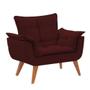 Imagem de Poltrona Opala Luxo Confortavel Quarto Suede Marsala