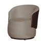 Imagem de Poltrona Organica Beatriz Design e Conforto Tecido Suede Com Composê em material sintético Marrom