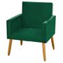 Imagem de Poltrona para Penteadeira Camarim Nina Suede Verde Militar - 2M Decor