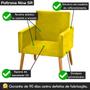 Imagem de Poltrona para Quarto de Menina Nina Suede Amarelo - 2M Decor