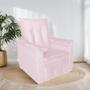 Imagem de Poltrona Reclinável Papai Idoso Cilios Ibiza Suede Rosa Bebe - INCASA DECOR