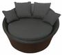 Imagem de Poltrona redonda, sofá, chaise, orbit - 1m50cm em fibra sintética - Decorações, jardins, varandas e coberturas - Tecido Impermeável para áreas externa
