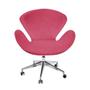 Imagem de Poltrona Swan Office Giratória Suede Rosa